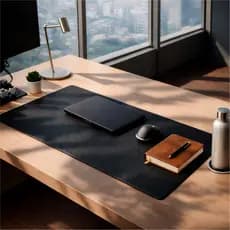 MousePad Gamer Preto Desk Pad Courino Sintético 70cm x 30cm