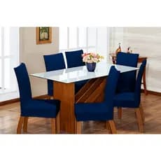 Kit com 4 Capas de Cadeiras Cozinha/ Sala de Jantar Diversas Cores/ lavável/ removível/ luxo/ ajustável