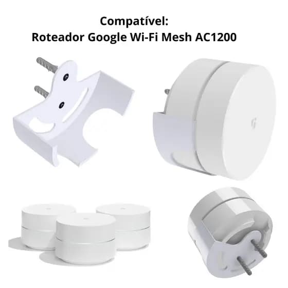 Suporte de Parede Roteador Google Wi-Fi Mesh AC1200