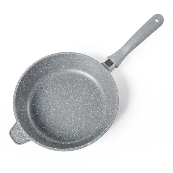 Frigideira Revestimento Antiaderente Indução 28cm Cinza Graniflon Moda Do Chef