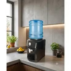 Bebedouro Com Cuba De Barro Cor Preto Suporte de Galão Para 10 E 20 Litros Estilo Moderno
