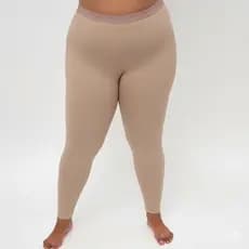 Calça Anágua Plus Size Segunda Pele Nude Bege Poliamida Proteção Contra Transparência