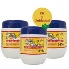 Kit 3 Unidades Creme SEBO DE CARNEIRO 240g APINIL Para Pés e Mãos