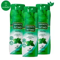 Kit 03 Sabonete Feminimo Íntimo MENTA Apinil Cosméticos