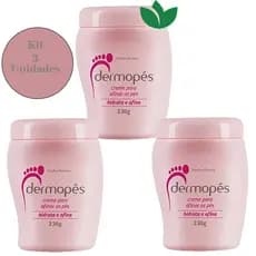 Kit 3 Unidades DERMOPÉS Creme Para AFINAR OS PÉS 230g ABELHA RAINHA