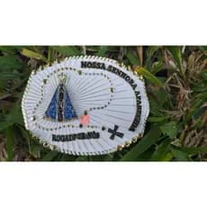 Fivela Para Cinto Cowboy Country Nossa Senhora Aparecida oval Envio Imediato
