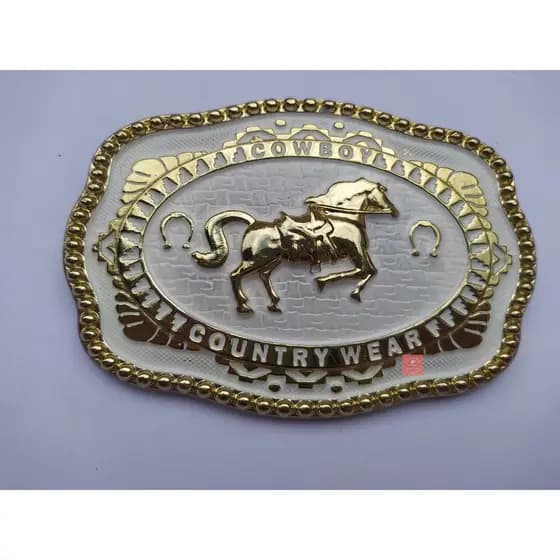Fivela Country De Rodeio Cowboy Branca Original Oferta