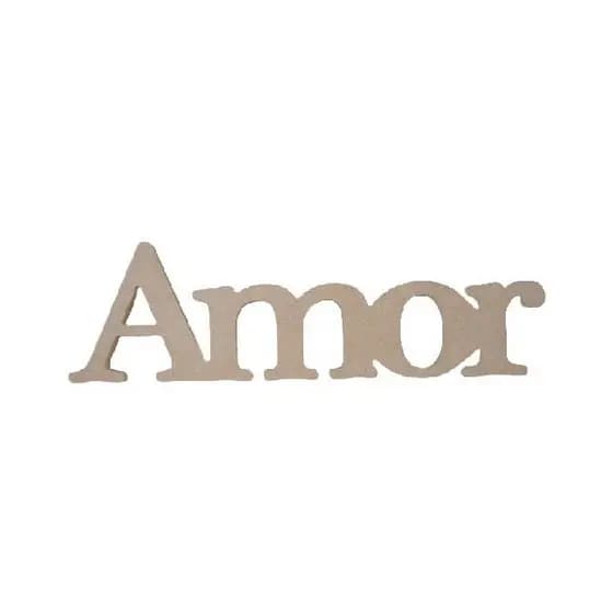 Palavra Decorativa Amor em MDF Cru
