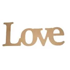 Palavra Decorativa Love em MDF Cru