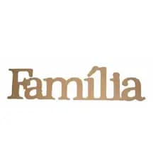 Palavra Decorativa Família em MDF Cru - 5 unidades