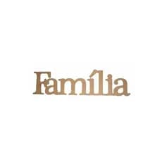 Palavra Decorativa Família em MDF Cru