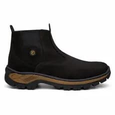 Bota Masculina Couro Impermeável Coturno Botina Resistente Palmilha Gel Confortável