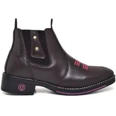 Bota Botina Feminina Texana Bico Quadrado Confortável Com Zíper ou Pedra