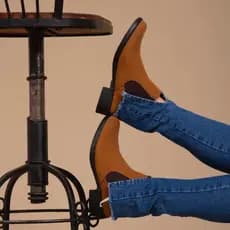 Bota Botina Feminina Chelsea Texana Em Couro Legítimo Confortável Reforçada