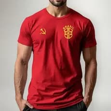 Camiseta Vermelha Futebol Brasil Comunista Comunismo Algodao
