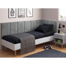 Cabeceira modular solteiro em L - para quarto proteção para parede Varias cores