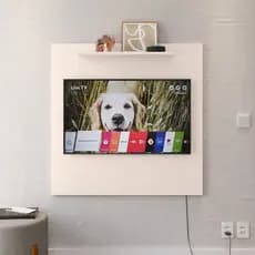 Painel Para Tv De Até 32 Polegadas Star com Prateleira Versátil Sala Jantar Quarto