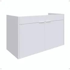 Gabinete de Banheiro Planejado Sob Medida MDF 15mm 2 Portas com Prateleira Interna e Fixação na Parede