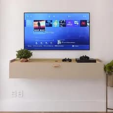 Rack Suspenso Sala Tv  90 cm Home Decoração Sala Quarto nicho 1 Porta