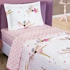 Kit Cobre Leito Colcha Bouti 2 Peças Infantil Solteiro Dupla Face