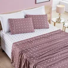 Jogo De Cama King 4 Peças Petit Poá - Micropercal 200 Fios