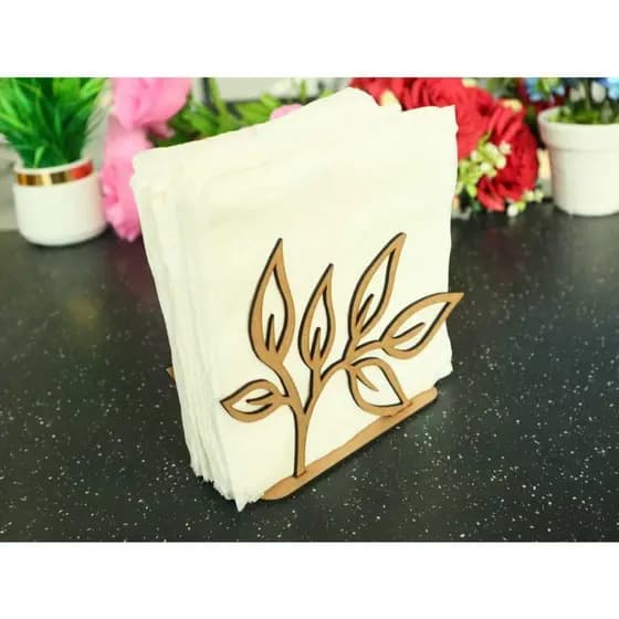 Kit 10 Lindos Porta Guardanapo Floral Decoração Festa Casamento em Madeira MDF