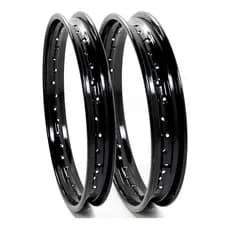 Par Aro 18 Aço Folha Preto CG Titan Fan 125 150 160 YBR Factor 18x1,60 e 18x1,85
