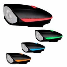 Lanterna Frontal de bike com Buzina 3 modos de luz 250 Lúmens Led alto Brilho Recarregável USB