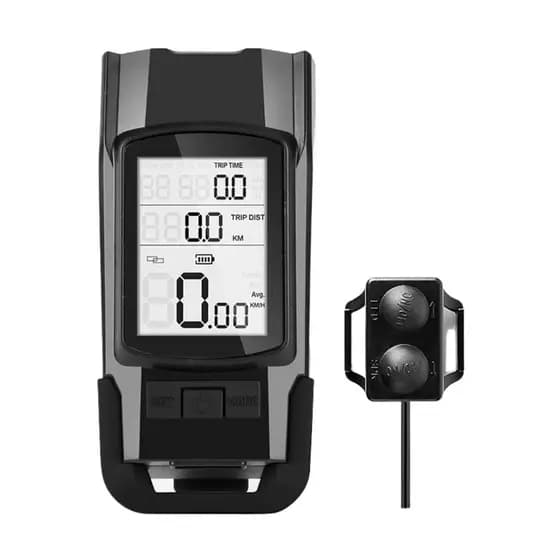 Lanterna Frontal De Bike Com Velocímetro e Buzina Led Super Forte 4 modos se Iluminação Recarregável