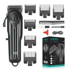 Máquina de Cortar Cabelo Barba Profissional VGR V-282 Com Display Recarregável 110-220v