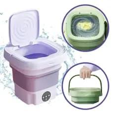 Mini Lavadora Dobrável - 11 Litros para Roupas Delicadas - Lilás