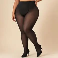 Meia Calça Peluciada Plus Size Térmica Inverno Quentinha Cintura Alta Feminina