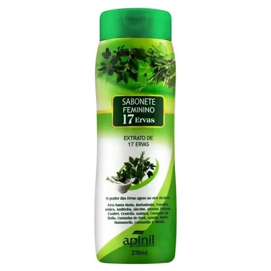 Sabonete Íntimo Feminino 200ml Apinil Controla pH Elimina Odores Hidrata e Perfuma
