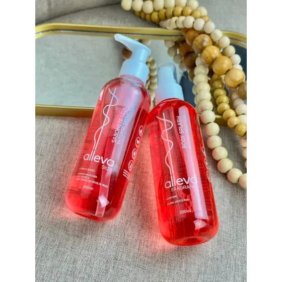 Kit Alleva Intense Seduction Sabonete Líquido + Body Splash Feminino Perfumado Autocuidado Presente