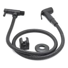 Ducha Higiênica Chuveirinho Intima Banheiro Abs 120 Cm Preta