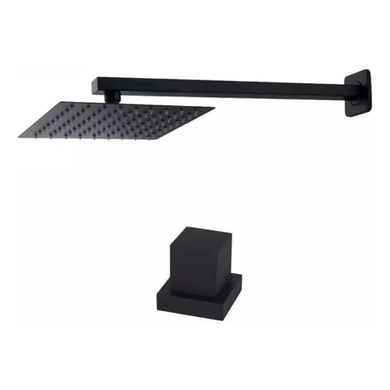 Chuveiro Piscina 20x20 Paradise Em Inox Preto C/ 1 Acabament
