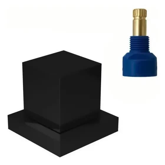 Acabamento Para Registro Quadrado Metal Preto Padrão Docol