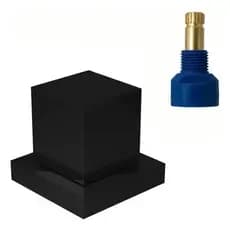 Acabamento Para Registro Quadrado Metal Preto Padrão Docol