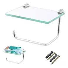 Suporte Para Papel Higiênico Com Prateleira Para Celular