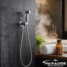 Ducha Higiênica Intima Cromada 1/4 De Volta Abs Chuveirinho