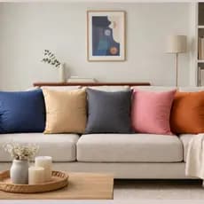 Almofadas para sofá  Capa + Enchimento 45cm Decoração Casa Sofa Poltrona Kit 2 4 6 10 Unidades