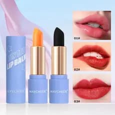 Bálsamo Labial Colorido Com Mudança De Temperatura, Longa Hidratante Para Os Lábios Anti-Peeling 24 Horas À Prova D'água