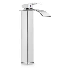 Torneira Banheiro Cuba Alta/Baixo Cascata Inox Bancada 100% Metal  Acabamento Brilhante