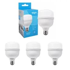 Kit 03 Lâmpadas Led 20w Bulbo Soquete E27 Bivolt 110/220v Branco Frio 6500k