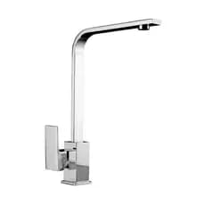 Torneira Cozinha Moderna 360º Durável Água Fria Metal Inox Prata Brilhante