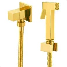Ducha Higiênica Quadrada Metal Inox Chuveirinho Intima Banheiro Luxo