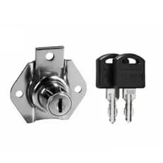 Fechadura 22mm Para Porta Gaveta Armário Móveis Com 2 Chaves
