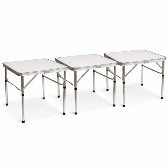 Kit 3 Mesa Dobrável Alumínio Portátil Camping