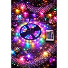 Fita LED RGB 5M 5V entradas USB (Compatível com Power Bank)