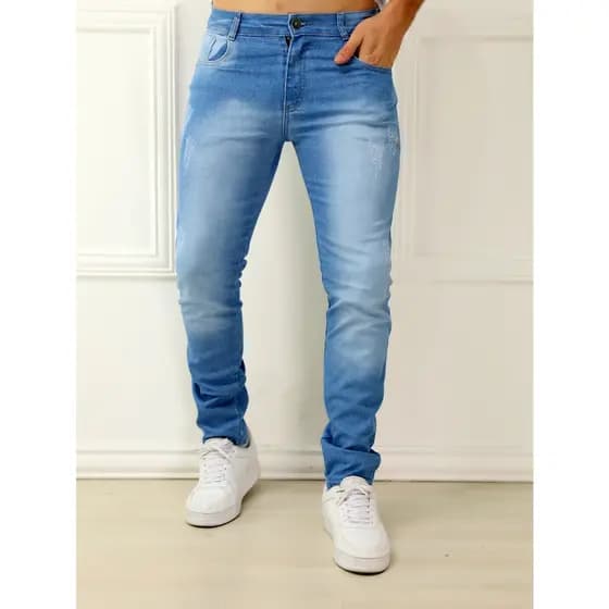 Calça Jeans Masculina Skinny Com Elastano 2023
